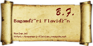 Bagaméri Flavián névjegykártya